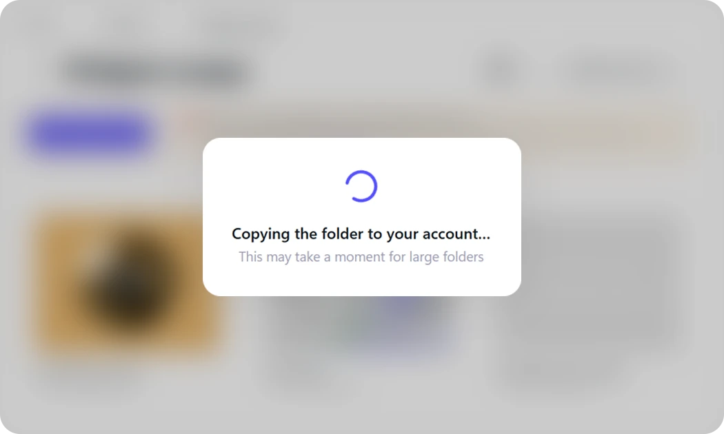 Invitarium copying the shared widget folder into the buyer's account